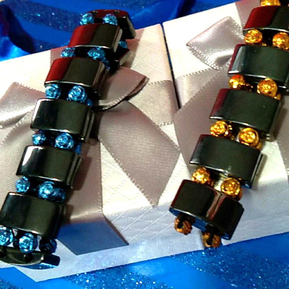 Magnificent Magnetic Hematite and Rose Bracelets